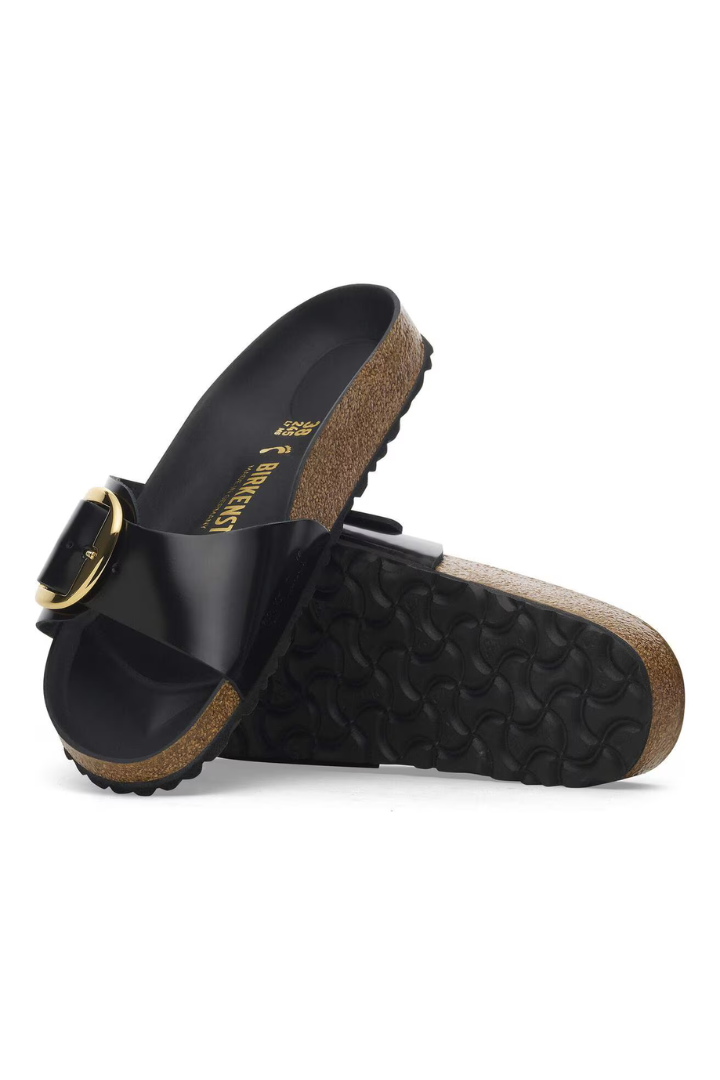 Birkenstock: Madrid Big Buckle-High Shine Black-9- Shoes-BIRKENSTOCK-Usher & Co - Women's Boutique Located in Atoka, OK and Durant, OK