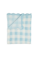 Gingham Chenille Blanket-Blue-12- Baby/Kids/Men-MUD PIE-Usher & Co - Women's Boutique Located in Atoka, OK and Durant, OK