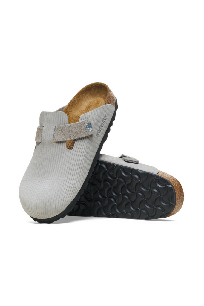 Birkenstock: Boston-Corduroy Stone Coin-USHER & CO -Usher & Co - Women's Boutique Located in Atoka, OK and Durant, OK
