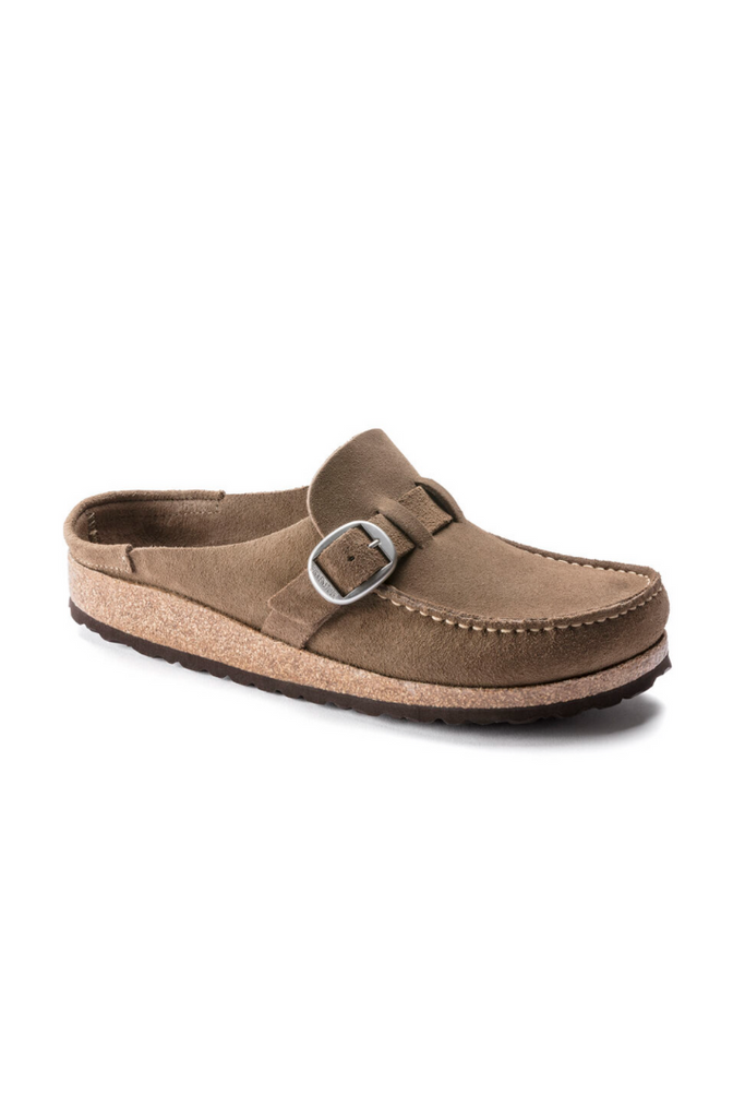 Birkenstock: Buckley, Gray Taupe Suede-Sandals-Birkenstock-Usher & Co - Women's Boutique Located in Atoka, OK and Durant, OK