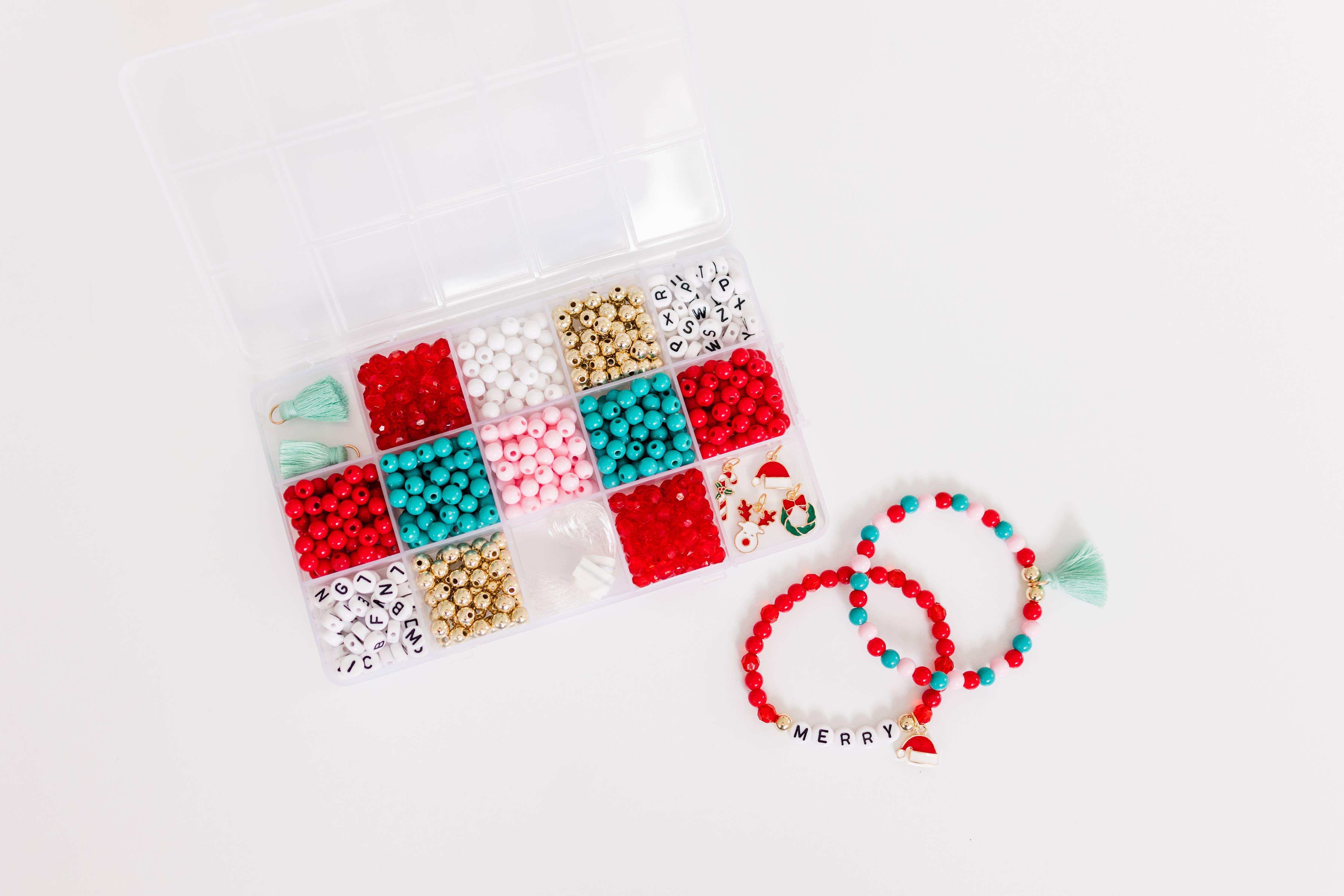 Christmas Merry & Bright Stretchy Bracelet Kit-11- Gift/Home-Stacked Sweetly-Usher & Co - Women's Boutique Located in Atoka, OK and Durant, OK