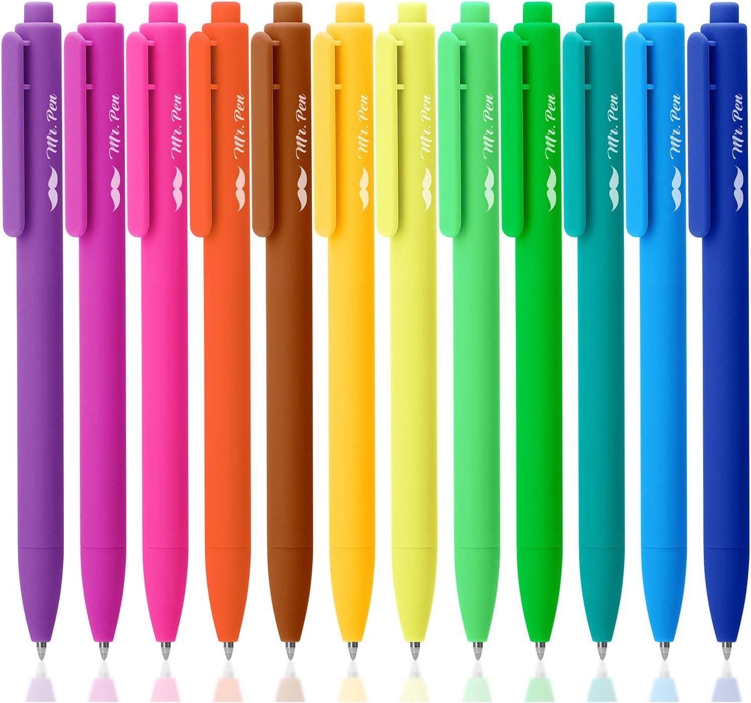 Cute 12-Pack Retractable Gel Pens with Colored Ink-11- Gift/Home-Mr. Pen-Usher & Co - Women's Boutique Located in Atoka, OK and Durant, OK