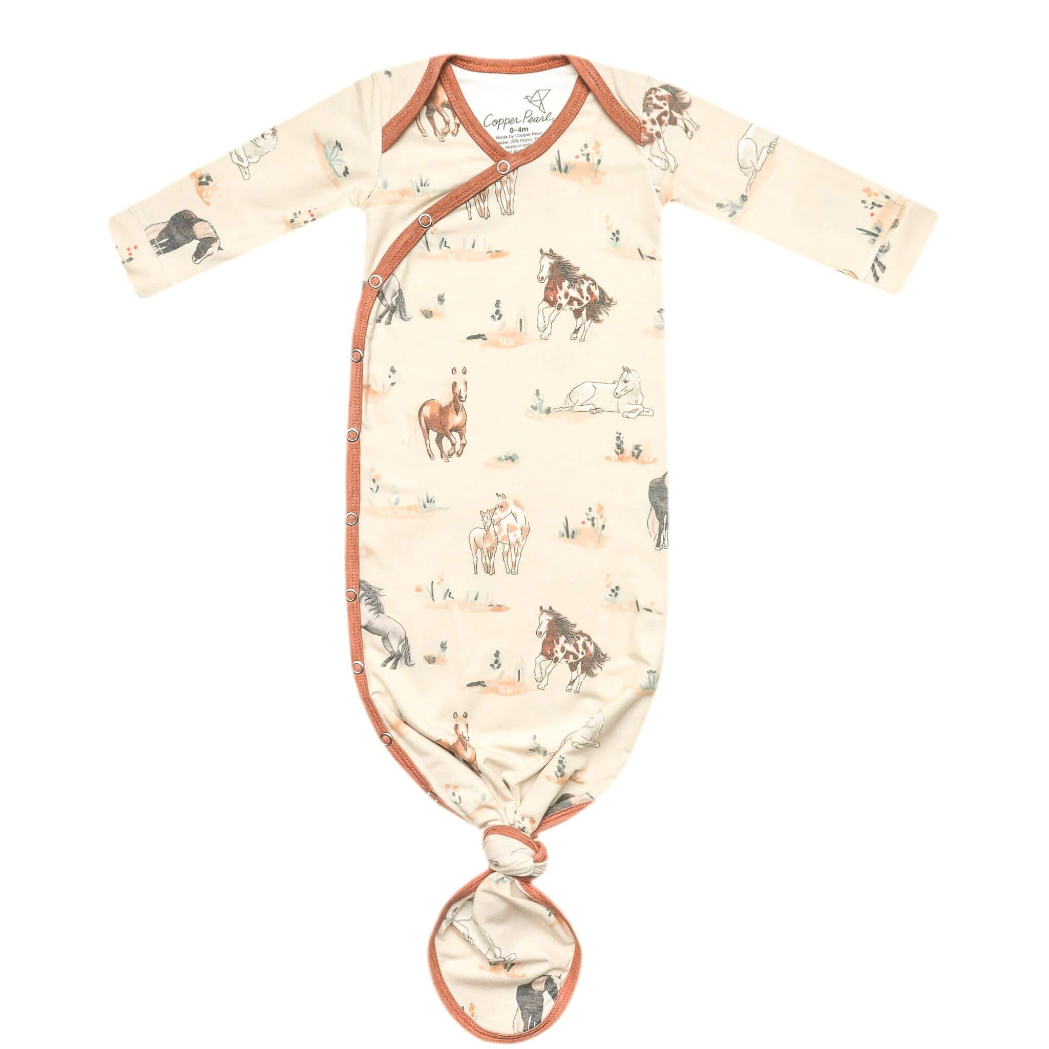 Copper Pearl: Newborn Knotted Gown - Montana-12- Baby/Kids/Men-Copper Pearl-Usher & Co - Women's Boutique Located in Atoka, OK and Durant, OK