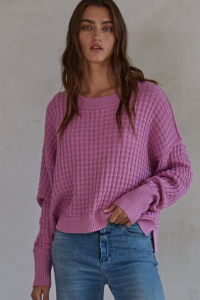 Capri Sweater-Violet-Sweaters-By Together-Usher & Co - Women's Boutique Located in Atoka, OK and Durant, OK