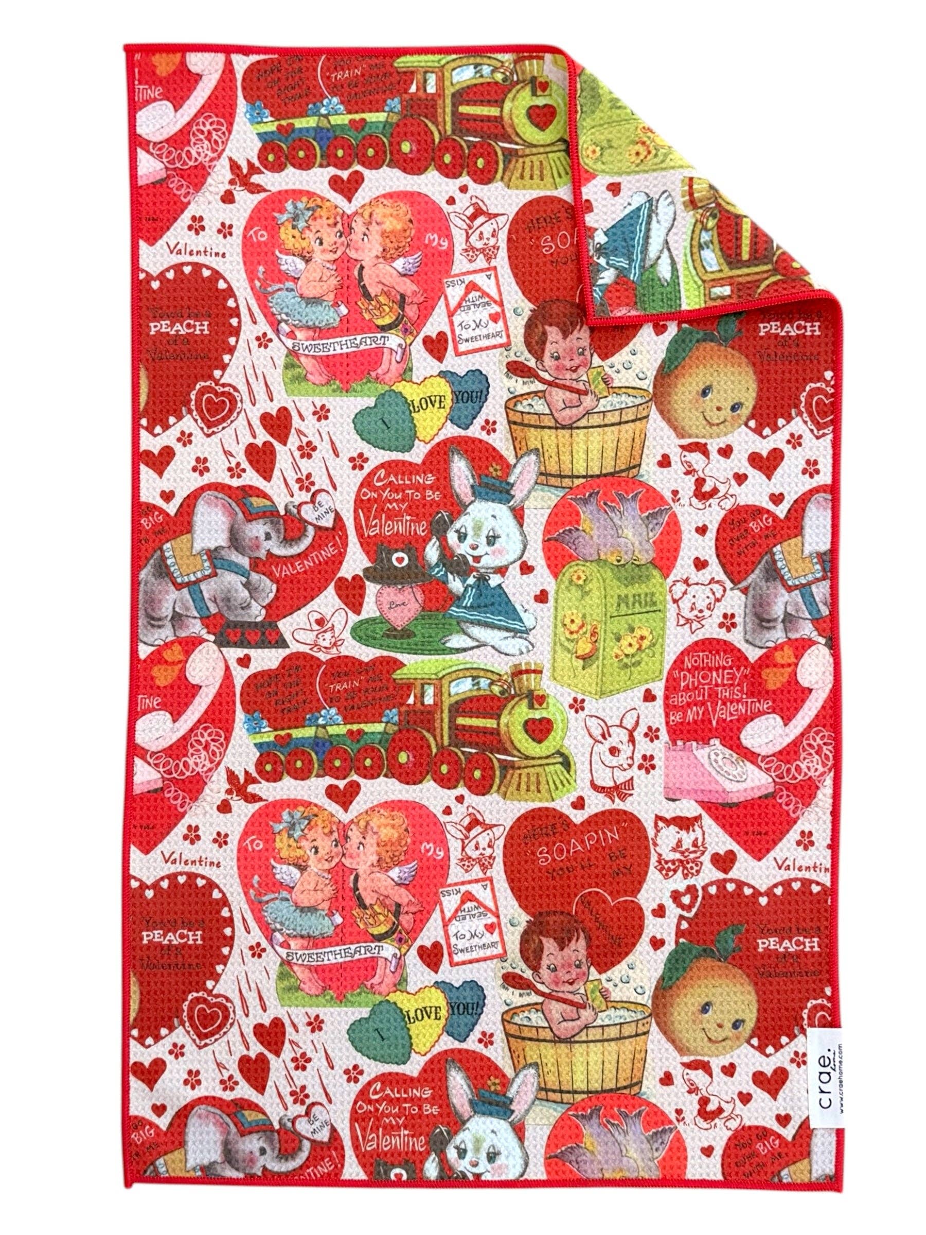 Crae: Double-Sided Hand Towel-Sealed With A Kiss-11- Gift/Home-Crae.Home-Usher & Co - Women's Boutique Located in Atoka, OK and Durant, OK