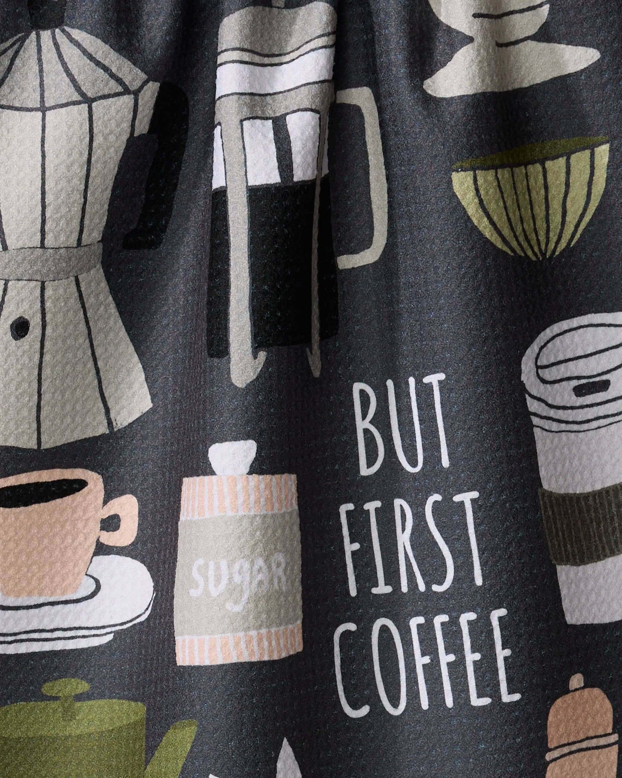 But First, Coffee Tea Towel-Kitchen Textiles-Geometry-Usher & Co - Women's Boutique Located in Atoka, OK and Durant, OK