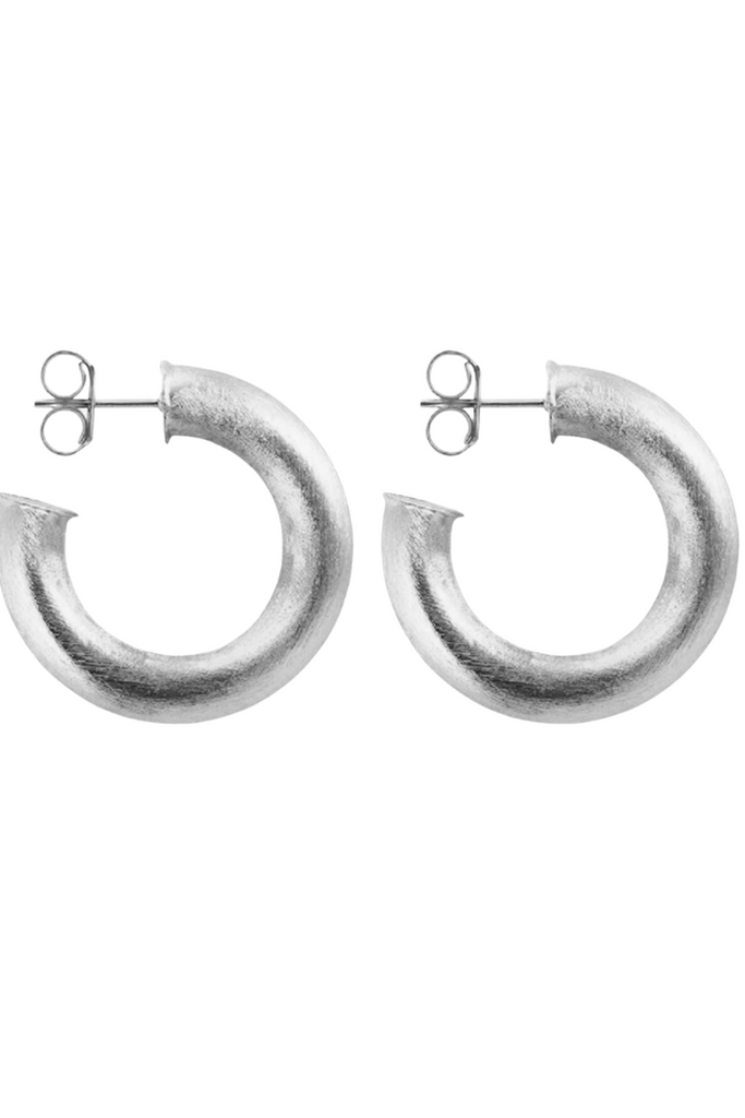 Sheila Fajl: Chantal Hoops-Silver-Earrings-SHEILA FAJL-Usher & Co - Women's Boutique Located in Atoka, OK and Durant, OK