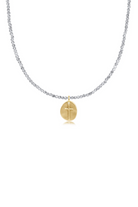 enewton: Choker Bright Silver Faceted Hematite 2mm-Inspire Small Gold Charm-7- Jewelry-ENEWTON-Usher & Co - Women's Boutique Located in Atoka, OK and Durant, OK