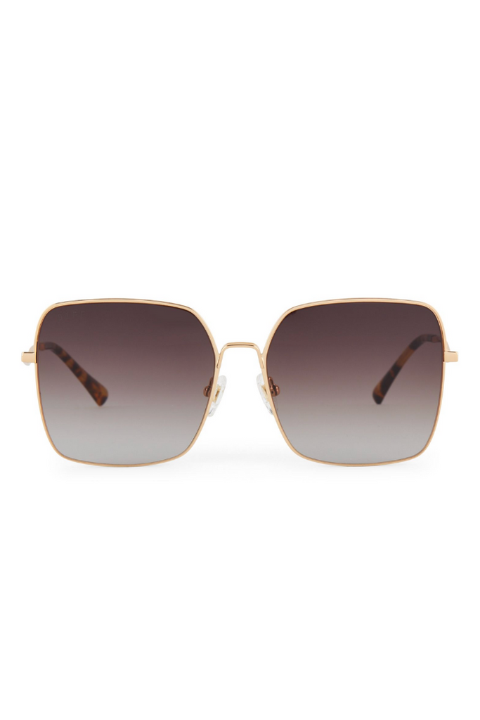 DIFF: Clara-Gold+Brown Gradient-Sunglasses-DIFF-Usher & Co - Women's Boutique Located in Atoka, OK and Durant, OK
