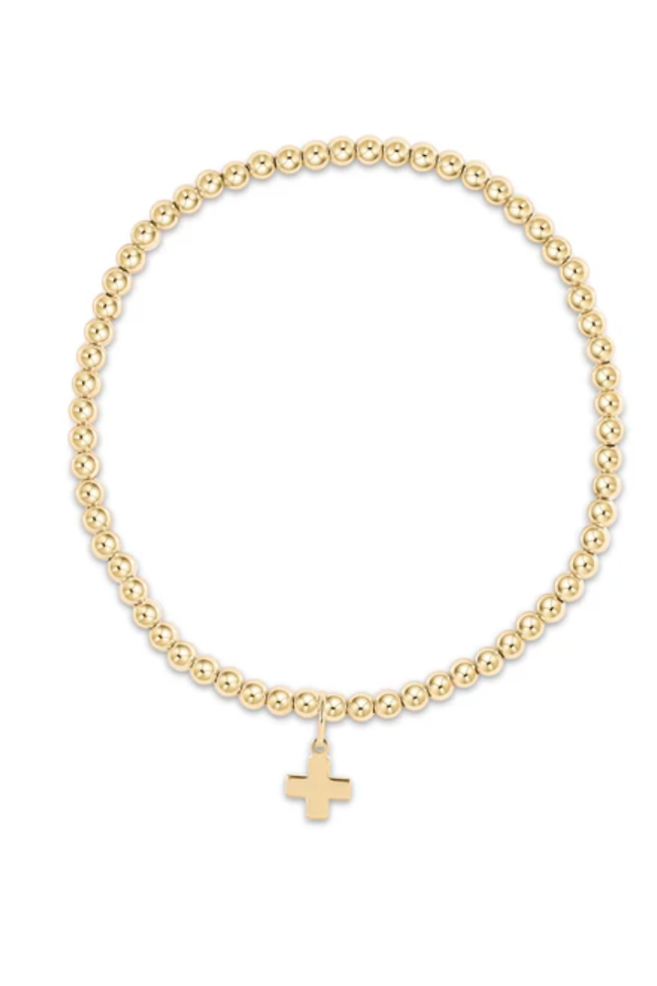 enewton: Classic Gold Bracelet-Signature Cross Gold Charm-7- Jewelry-ENEWTON-Usher & Co - Women's Boutique Located in Atoka, OK and Durant, OK