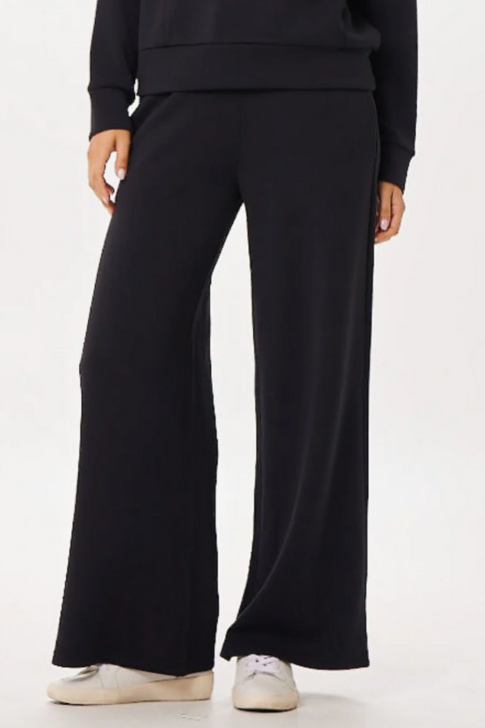 Cloud Fleece Flare Pant-Black-Sets-Vintage Havana-Usher & Co - Women's Boutique Located in Atoka, OK and Durant, OK