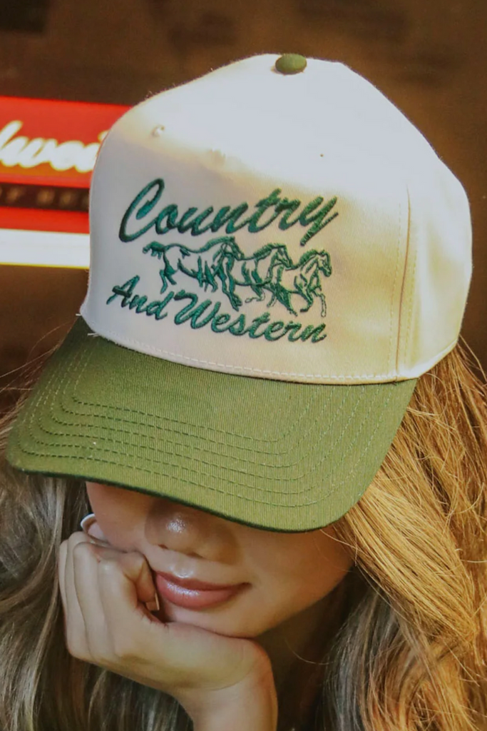 Country Western Trucker Hat-Hats-Charlie Southern-Usher & Co - Women's Boutique Located in Atoka, OK and Durant, OK