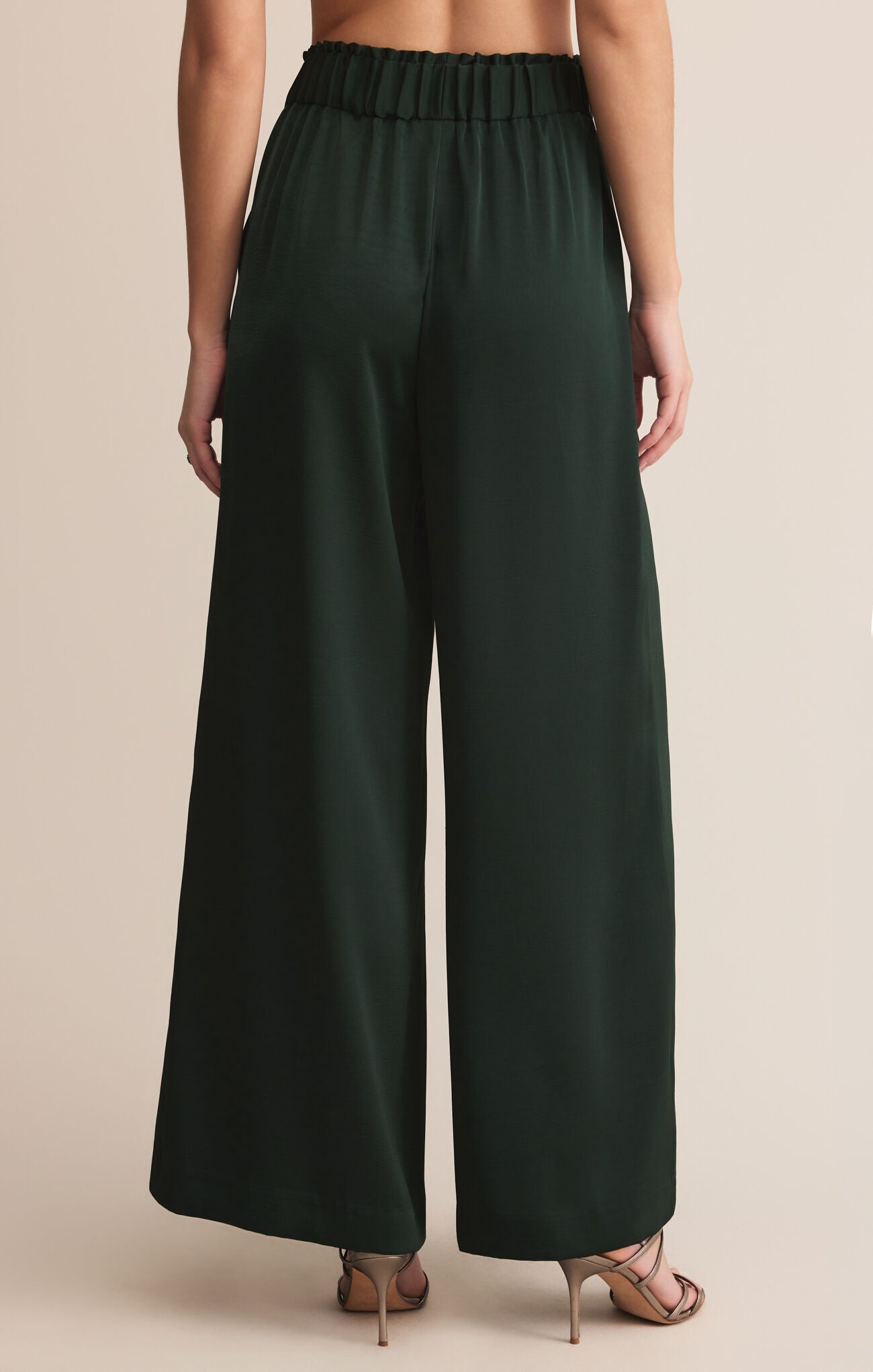 Z SUPPLY: Isolde Satin Pant-Garland Green-4- Bottoms-Z SUPPLY-Usher & Co - Women's Boutique Located in Atoka, OK and Durant, OK