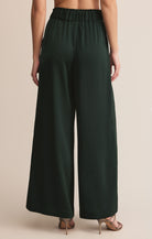 Z SUPPLY: Isolde Satin Pant-Garland Green-4- Bottoms-Z SUPPLY-Usher & Co - Women's Boutique Located in Atoka, OK and Durant, OK