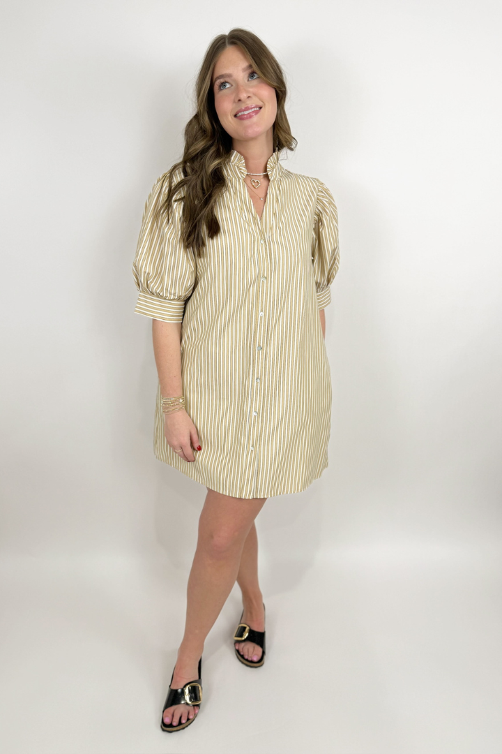 Dani Stripe Dress-6- Dress/Romp/Jump-Glam-Usher & Co - Women's Boutique Located in Atoka, OK and Durant, OK