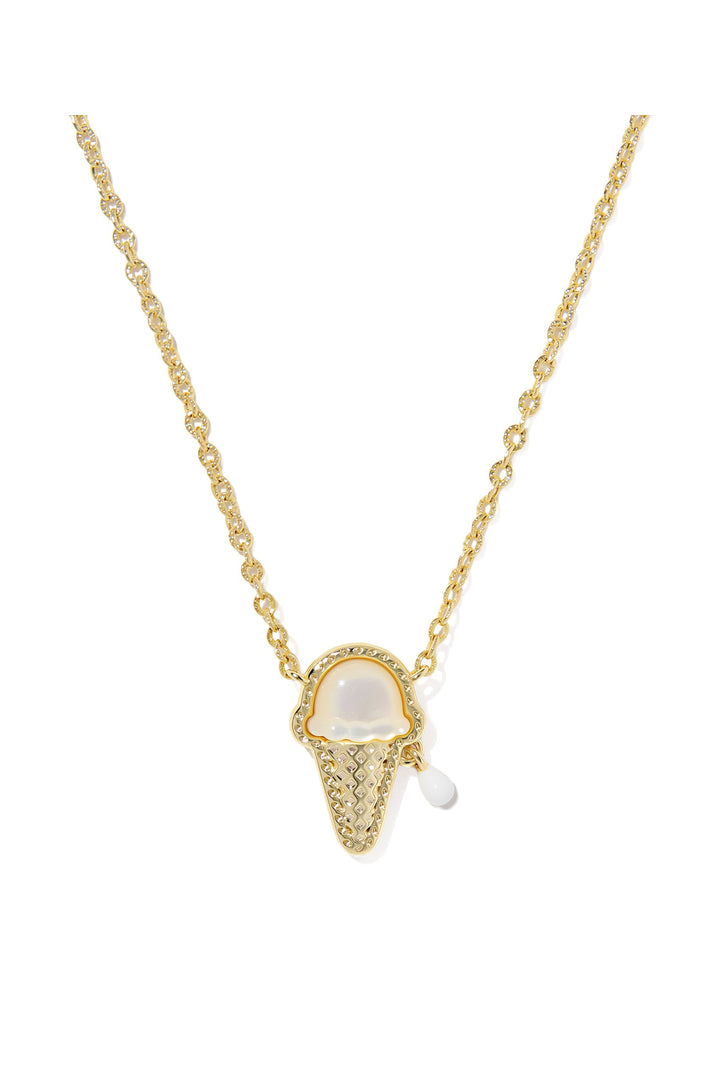 Kendra Scott: Ice Cream Necklace - Gold Ivory Mother of Pearl-7- Jewelry-Kendra Scott-Usher & Co - Women's Boutique Located in Atoka, OK and Durant, OK