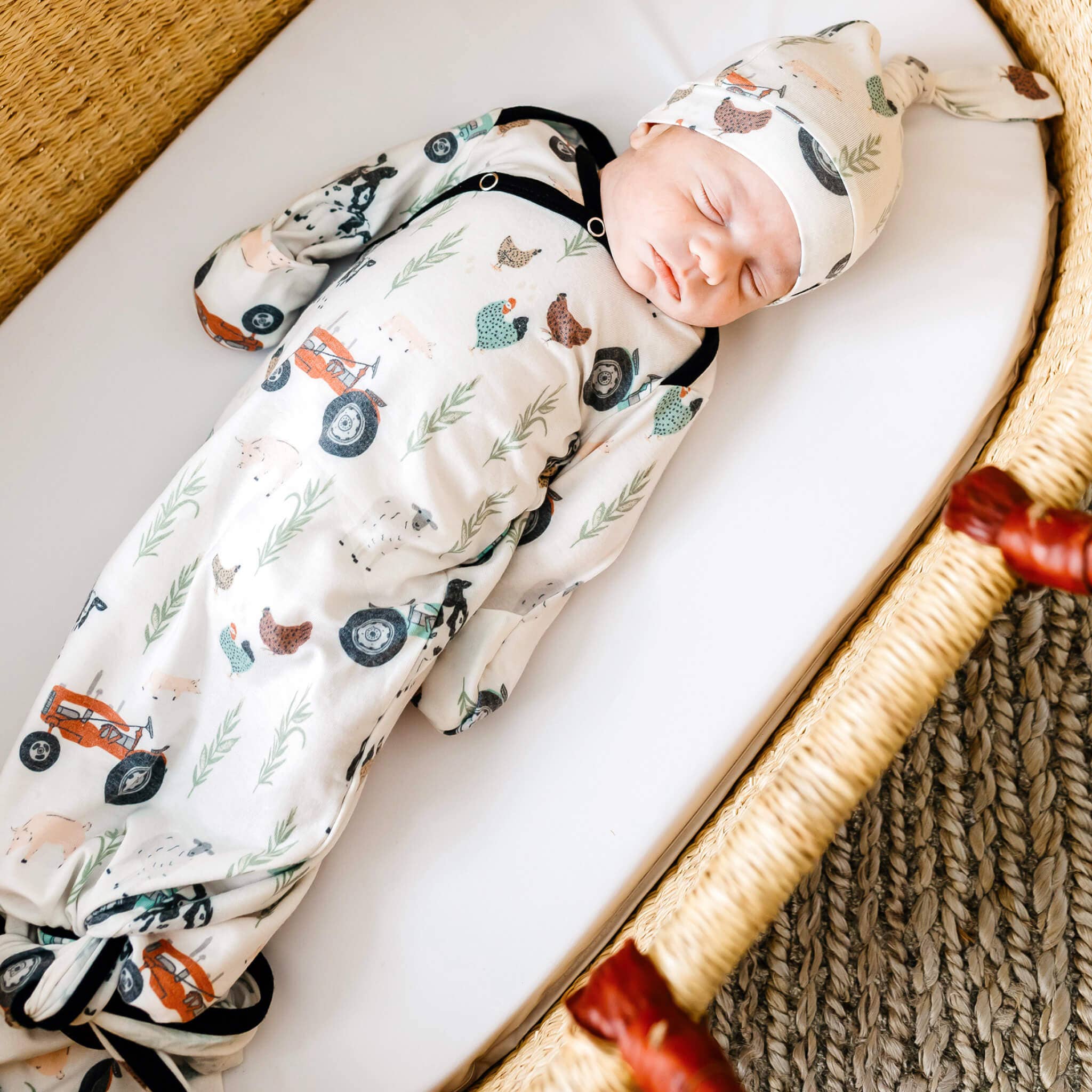 Copper Pearl: Newborn Knotted Gown - Jo-12- Baby/Kids/Men-Copper Pearl-Usher & Co - Women's Boutique Located in Atoka, OK and Durant, OK