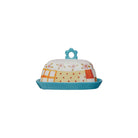 Hand-Painted Stoneware Butter Dish-11- Gift/Home-CREATIVE CO-OP-Usher & Co - Women's Boutique Located in Atoka, OK and Durant, OK