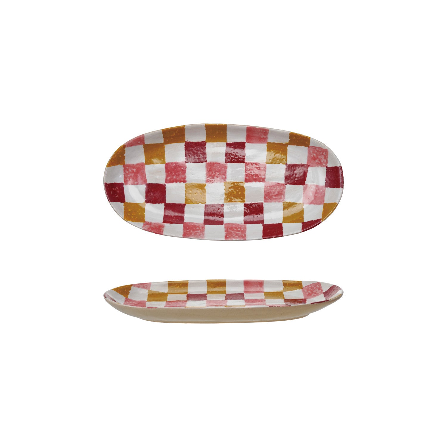 Hand-Painted Stoneware Platter-11- Gift/Home-CREATIVE CO-OP-Usher & Co - Women's Boutique Located in Atoka, OK and Durant, OK