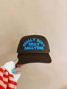 Dilly Dallying Trucker Hat-Brown-8- Accessory-Etta + East-Usher & Co - Women's Boutique Located in Atoka, OK and Durant, OK