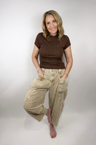 Dizzy Pointelle Tee-1- Tops-HYFVE-Usher & Co - Women's Boutique Located in Atoka, OK and Durant, OK