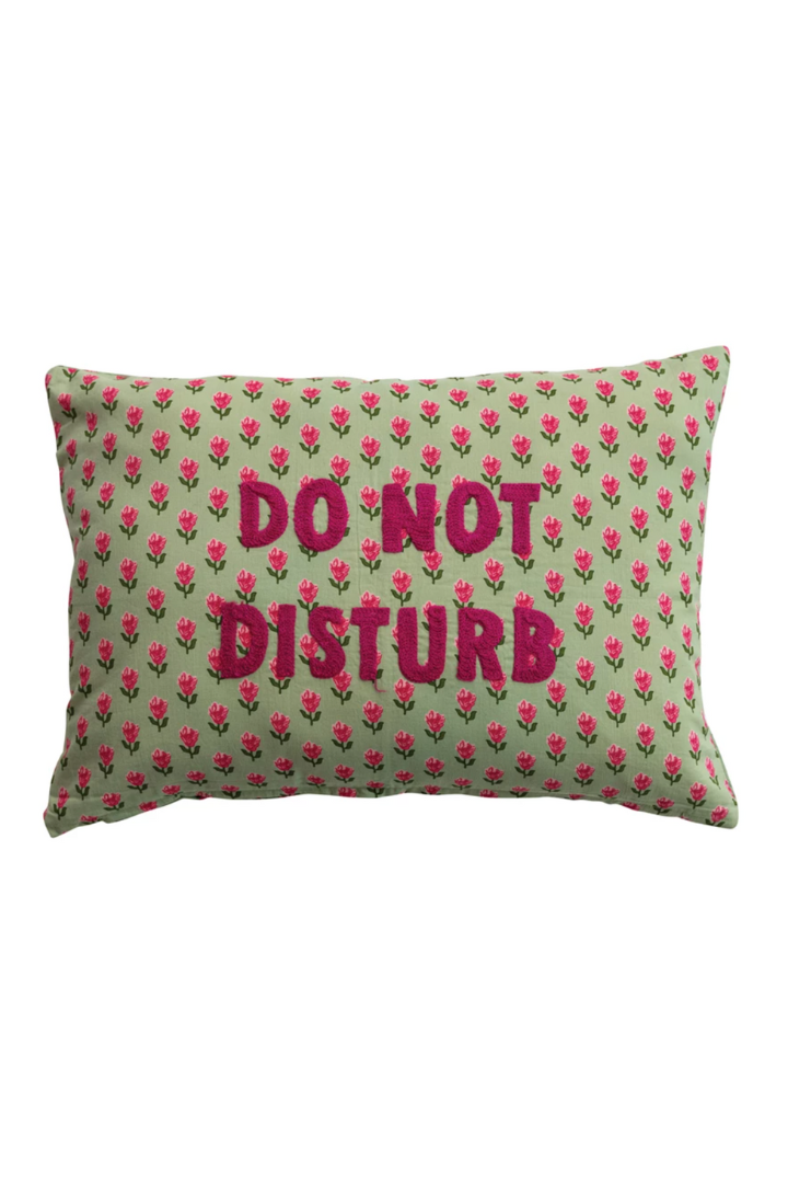 Do Not Disturb Pillow-11- Gift/Home-CREATIVE CO-OP-Usher & Co - Women's Boutique Located in Atoka, OK and Durant, OK