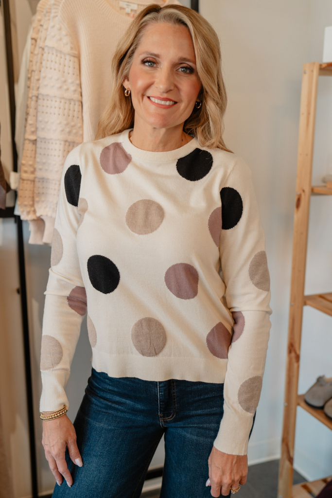 Dotty Sweater-Sweaters-THML-Usher & Co - Women's Boutique Located in Atoka, OK and Durant, OK