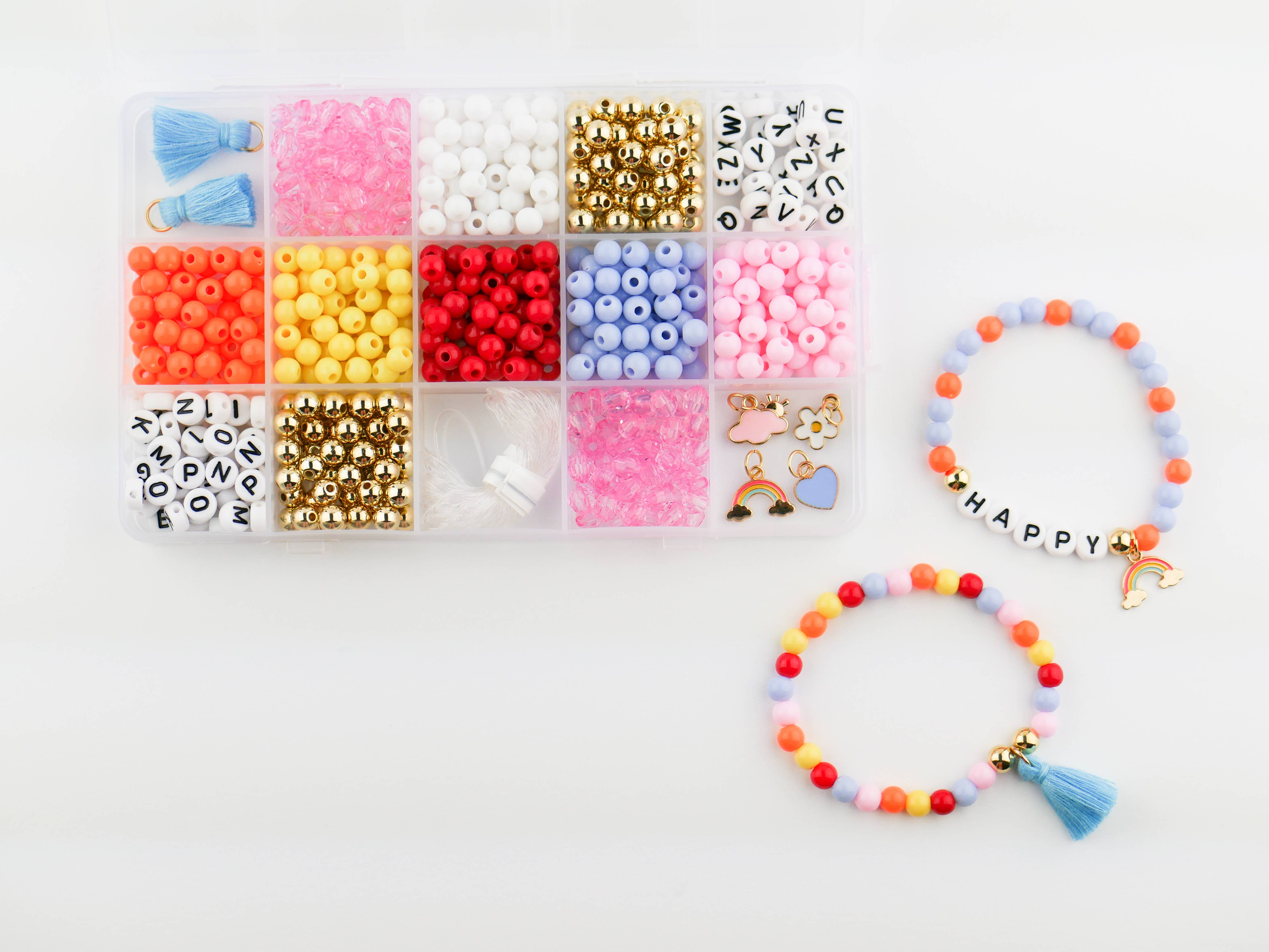 Color My World Rainbow Stretchy Bracelet Kit-11- Gift/Home-Stacked Sweetly-Usher & Co - Women's Boutique Located in Atoka, OK and Durant, OK