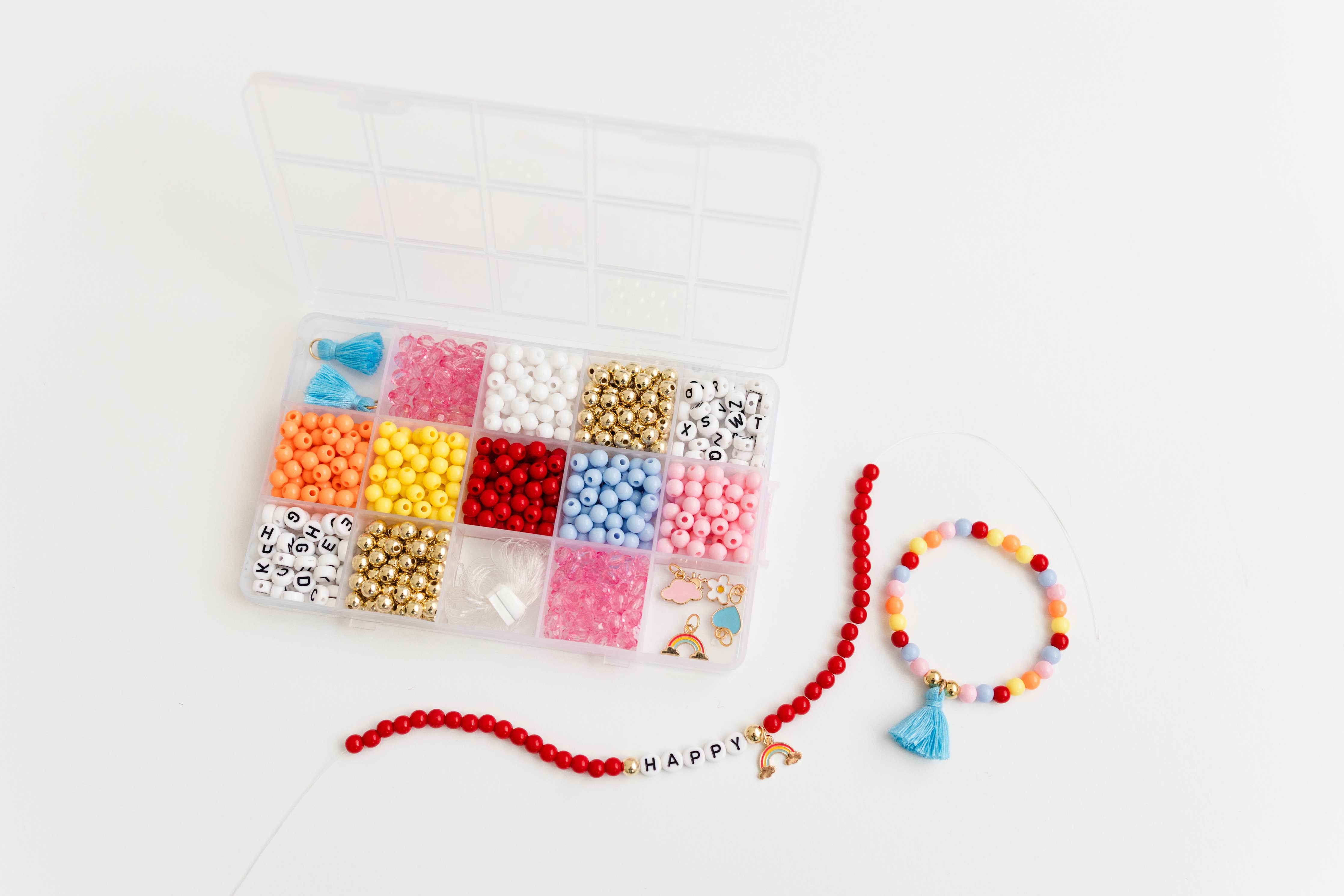 Color My World Rainbow Stretchy Bracelet Kit-11- Gift/Home-Stacked Sweetly-Usher & Co - Women's Boutique Located in Atoka, OK and Durant, OK