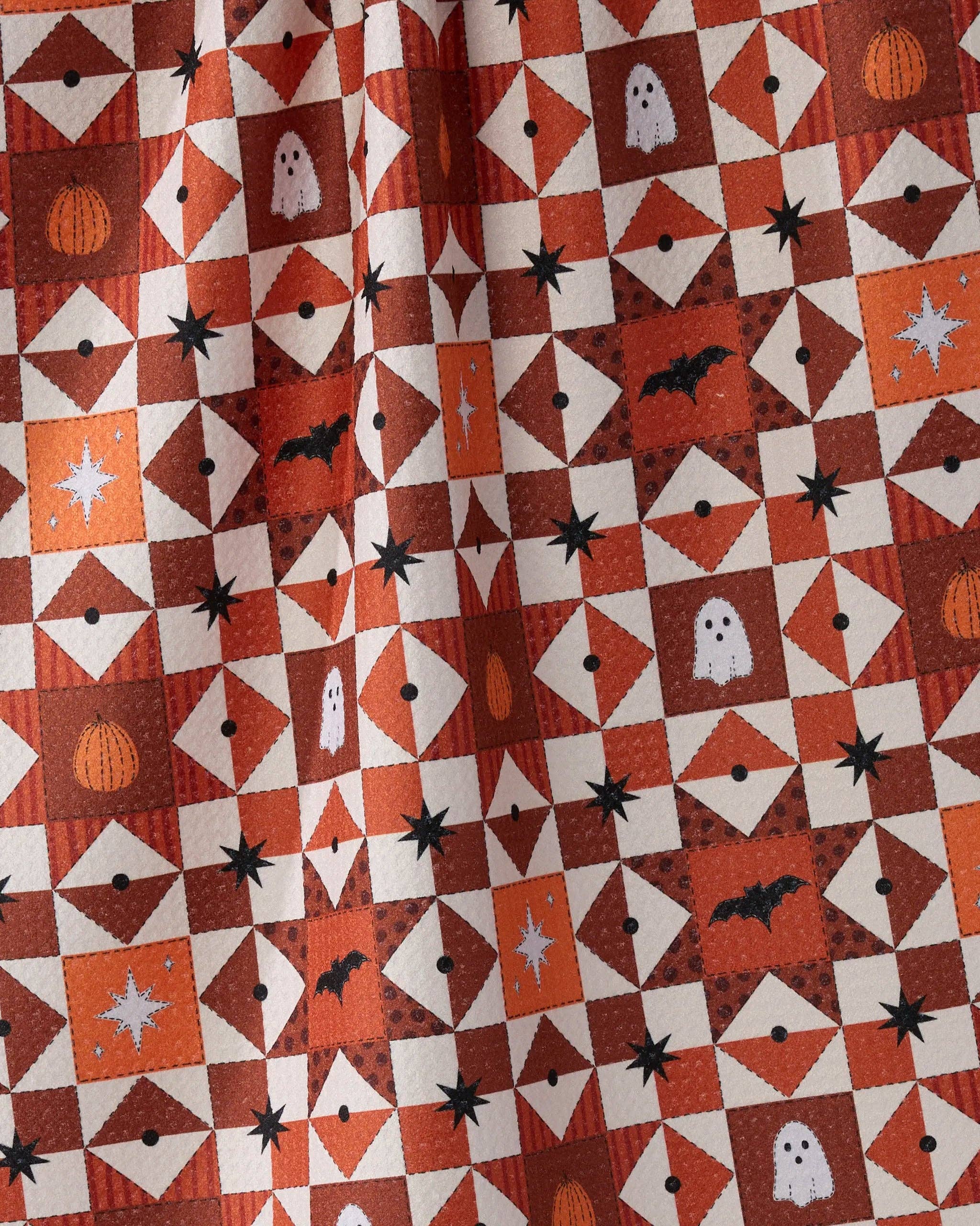 Quilt Work Tea Towel - Halloween 2026-Kitchen Textiles-Geometry-Usher & Co - Women's Boutique Located in Atoka, OK and Durant, OK