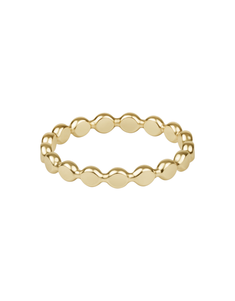 enewton: Classic Gold 2.5mm Beaded Disk Ring-7- Jewelry-ENEWTON-Usher & Co - Women's Boutique Located in Atoka, OK and Durant, OK