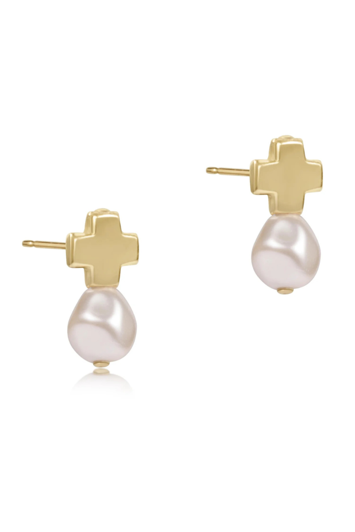 enewton: Signature Cross Gold Stud-7- Jewelry-ENEWTON-Usher & Co - Women's Boutique Located in Atoka, OK and Durant, OK