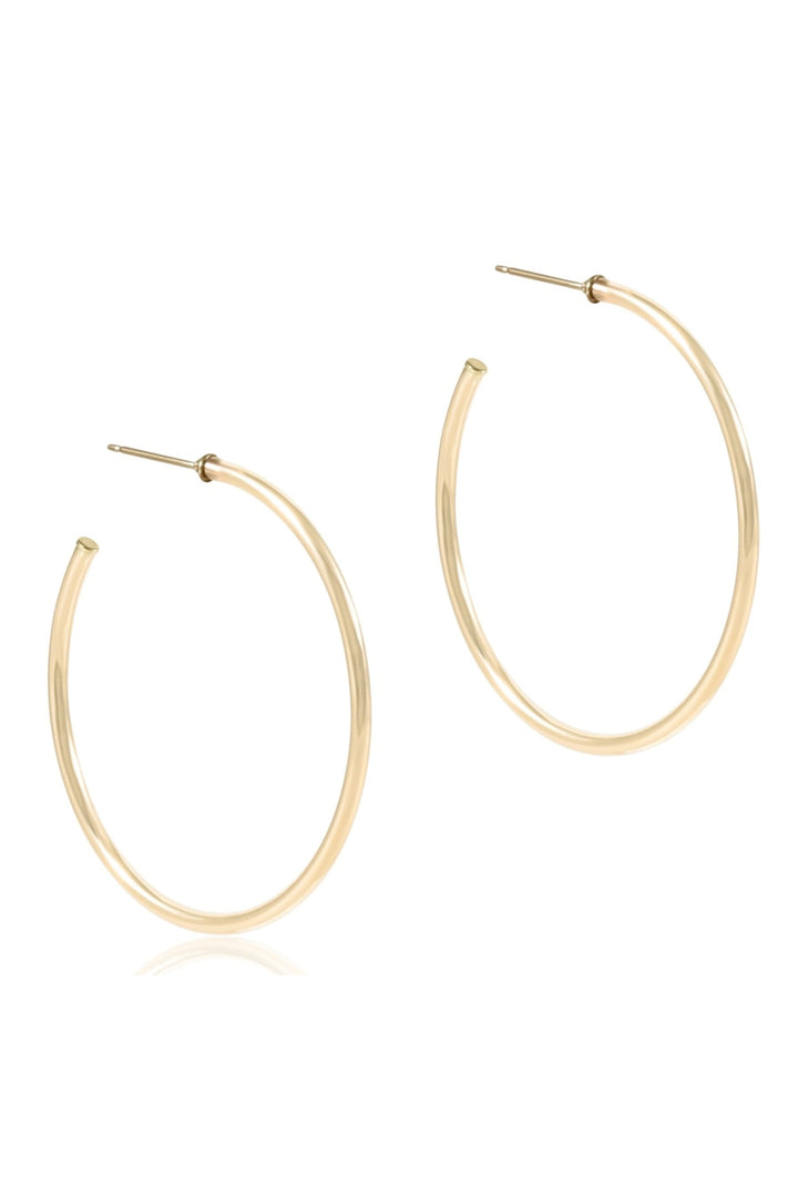 Enewton: Round Gold 1.75" Post Hoop - 2MM Smooth - Gold-7- Jewelry-Enewton-Usher & Co - Women's Boutique Located in Atoka, OK and Durant, OK