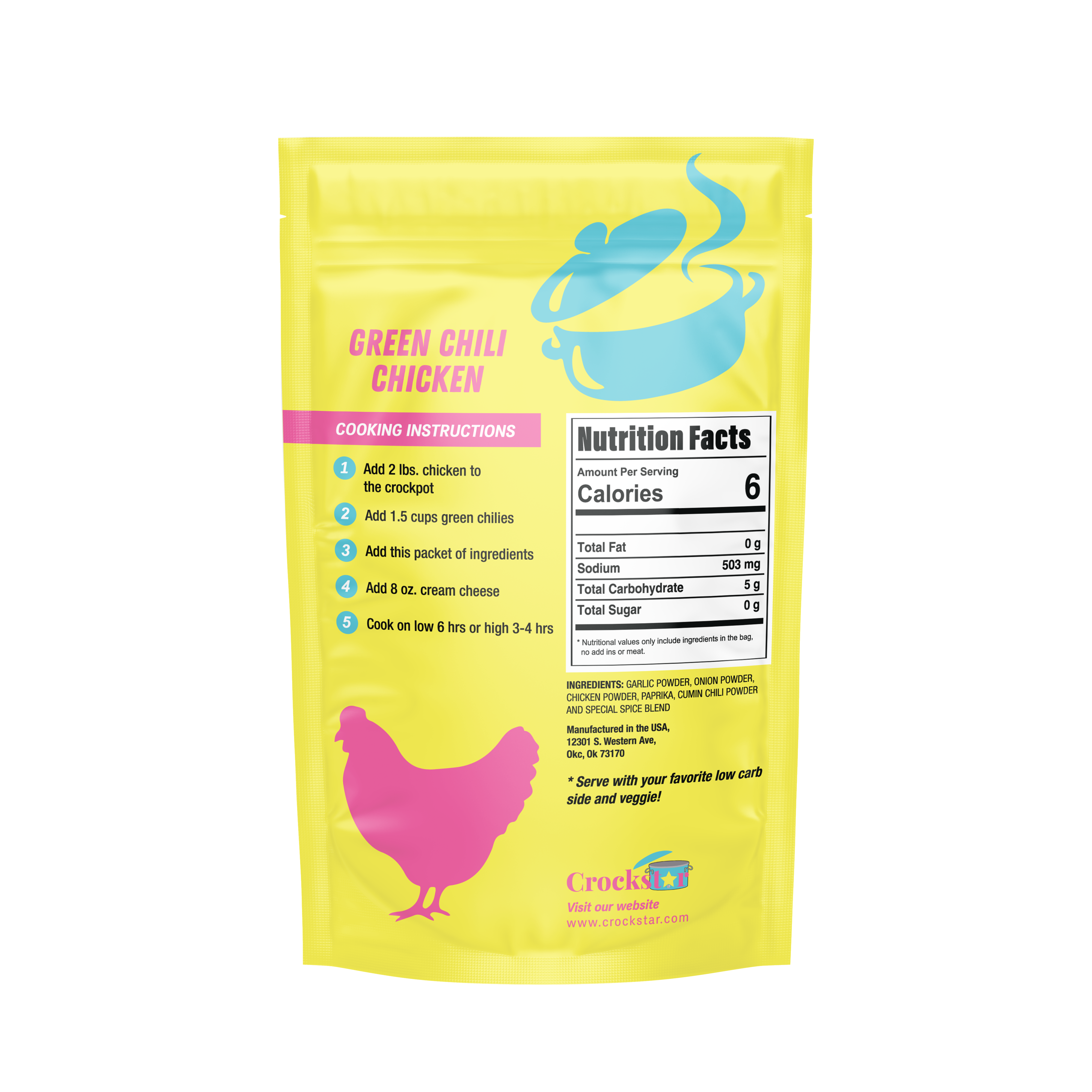 Green Chili Chicken -11- Gift/Home-Crockstar Dinner Club-Usher & Co - Women's Boutique Located in Atoka, OK and Durant, OK