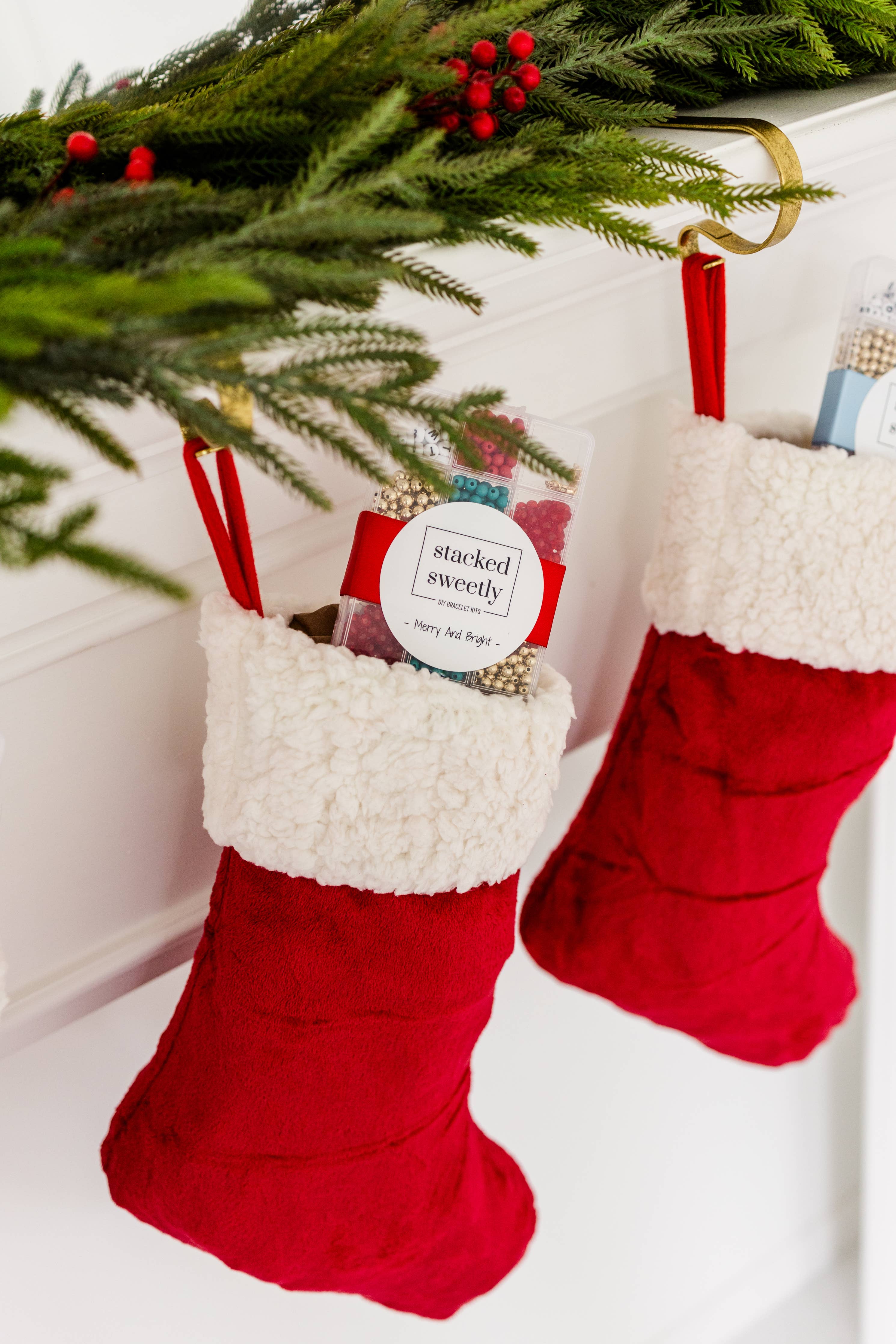 Christmas Merry & Bright Stretchy Bracelet Kit-11- Gift/Home-Stacked Sweetly-Usher & Co - Women's Boutique Located in Atoka, OK and Durant, OK