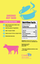 Shredded Beef Tacos -11- Gift/Home-Crockstar Dinner Club-Usher & Co - Women's Boutique Located in Atoka, OK and Durant, OK