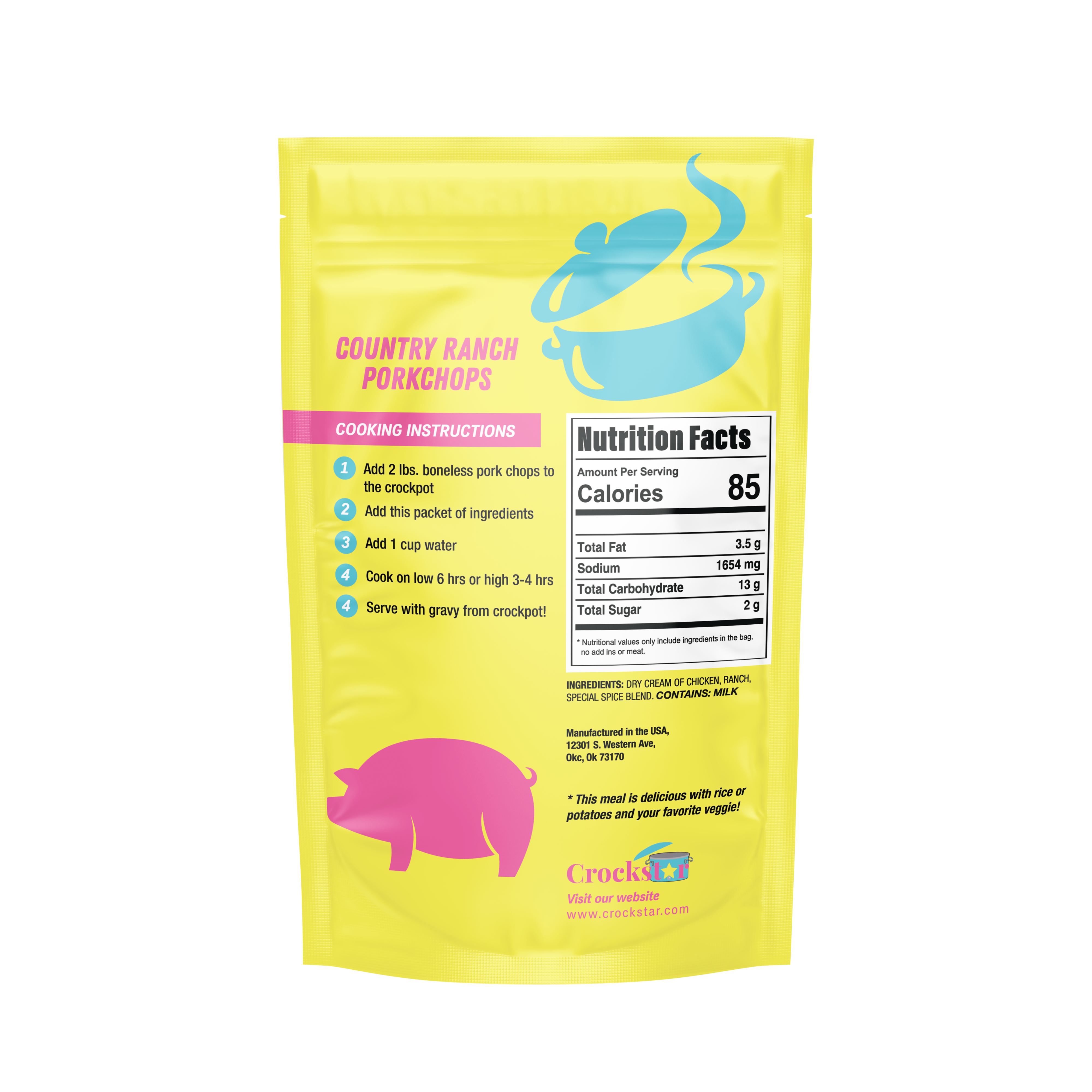 Country Ranch Porkchops -11- Gift/Home-Crockstar Dinner Club-Usher & Co - Women's Boutique Located in Atoka, OK and Durant, OK