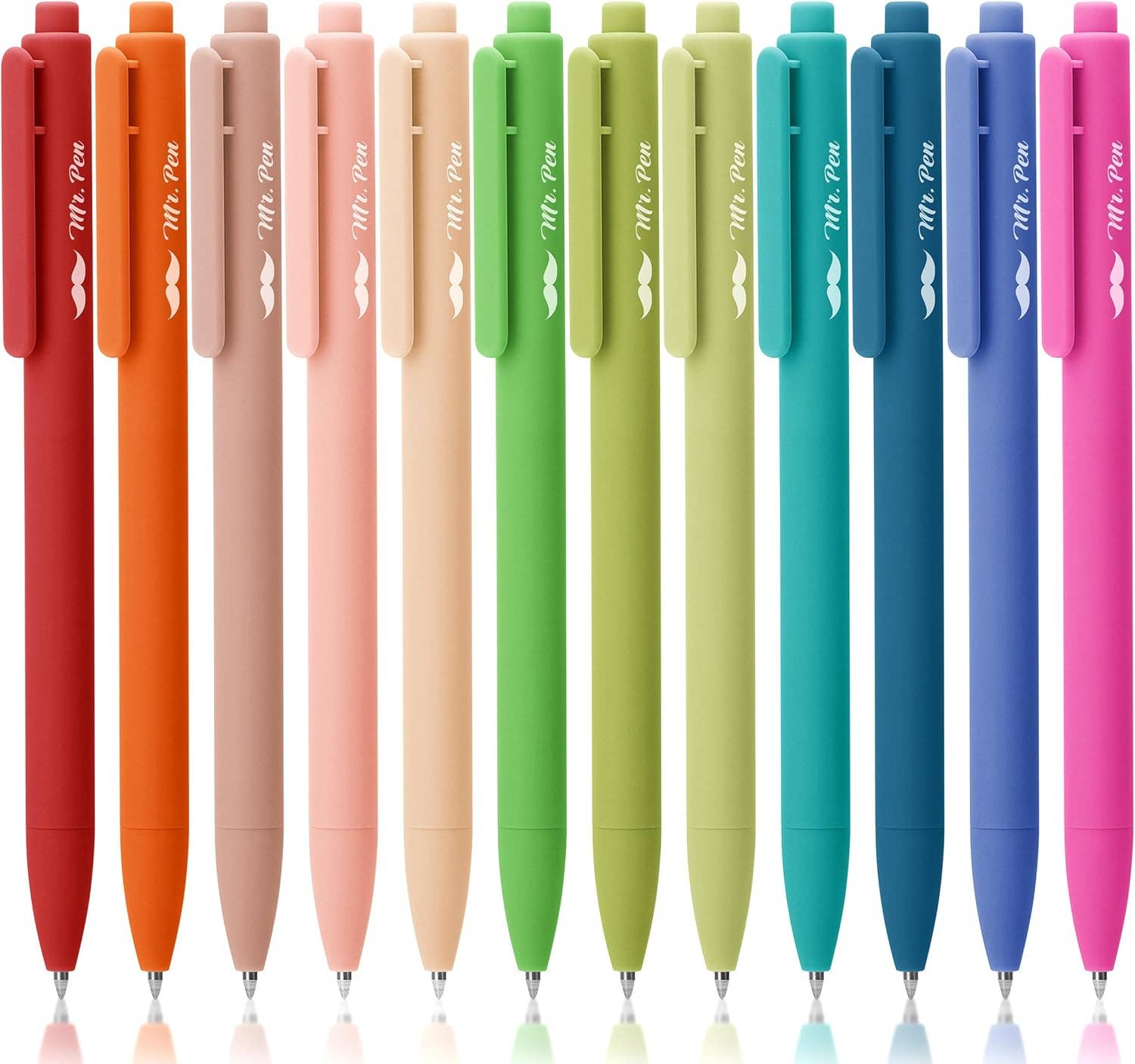 Cute 12-Pack Retractable Gel Pens with Colored Ink-11- Gift/Home-Mr. Pen-Usher & Co - Women's Boutique Located in Atoka, OK and Durant, OK