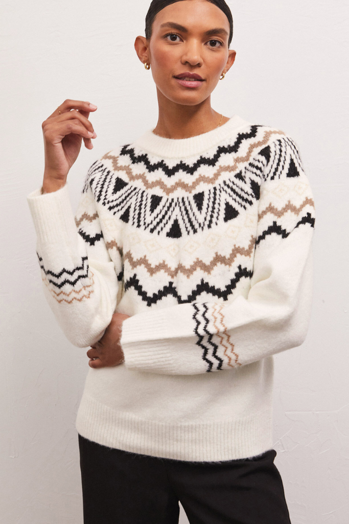 Z Supply: Finnley Fairisle Sweater-Sweaters-Z SUPPLY-Usher & Co - Women's Boutique Located in Atoka, OK and Durant, OK