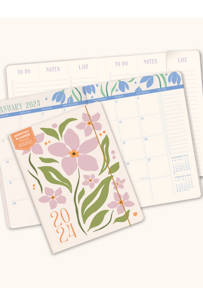 2024 Flower Market Just Right Monthly Planner-Planners-STUDIO OH-Usher & Co - Women's Boutique Located in Atoka, OK and Durant, OK
