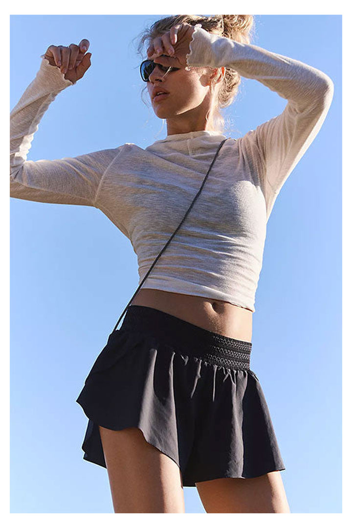 Free People Movement: Element Shorts - Black-4- Bottoms-Free People Movement-Usher & Co - Women's Boutique Located in Atoka, OK and Durant, OK