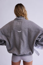 FP Movement: On Your Mark Logo Hoodie-Heather Gray-1- Tops-Free People Movement-Usher & Co - Women's Boutique Located in Atoka, OK and Durant, OK