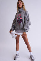 FP Movement: On Your Mark Logo Hoodie-Heather Gray-1- Tops-Free People Movement-Usher & Co - Women's Boutique Located in Atoka, OK and Durant, OK