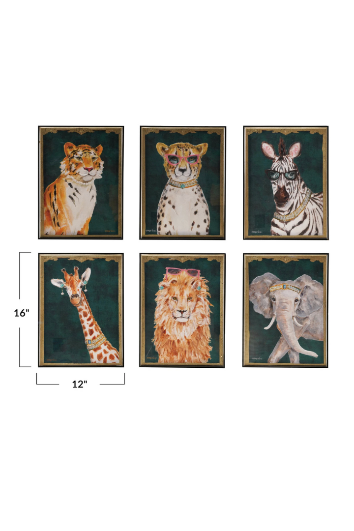 Acrylic Box Framed Wall Art-Giraffe-11- Gift/Home-CREATIVE CO-OP-Usher & Co - Women's Boutique Located in Atoka, OK and Durant, OK