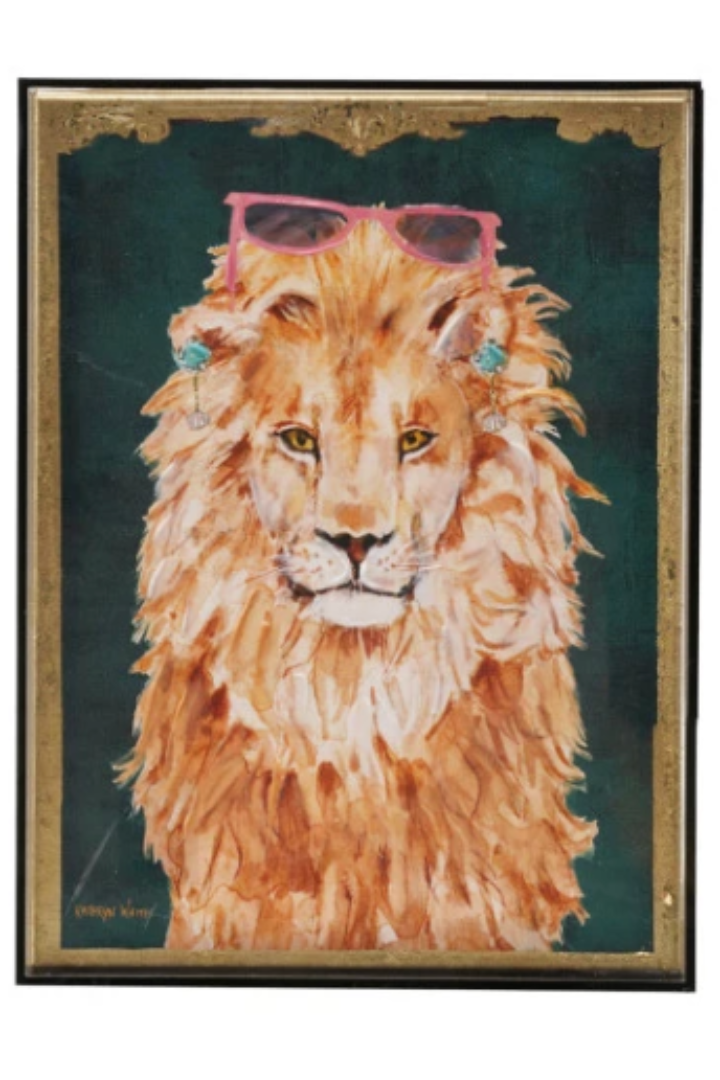 Acrylic Box Framed Wall Art-Lion-11- Gift/Home-CREATIVE CO-OP-Usher & Co - Women's Boutique Located in Atoka, OK and Durant, OK