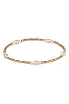 Enewton: Gameday Hope Purpose Pearl Bracelet - Gold Luster-7- Jewelry-Enewton-Usher & Co - Women's Boutique Located in Atoka, OK and Durant, OK