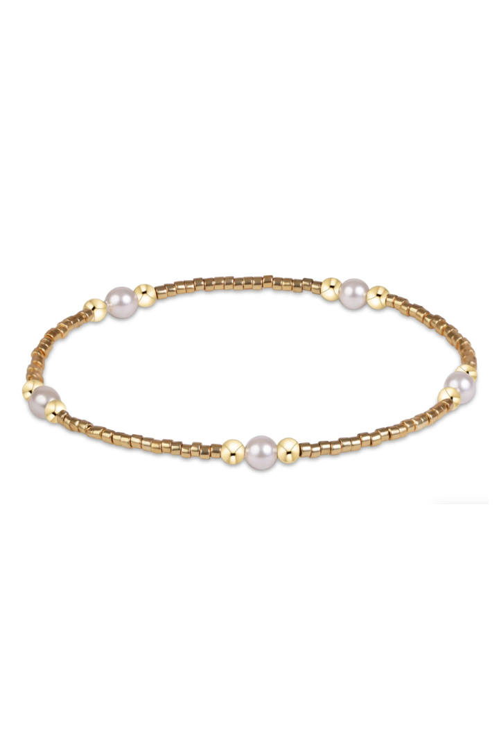 Enewton: Gameday Hope Purpose Pearl Bracelet - Gold Luster-7- Jewelry-Enewton-Usher & Co - Women's Boutique Located in Atoka, OK and Durant, OK