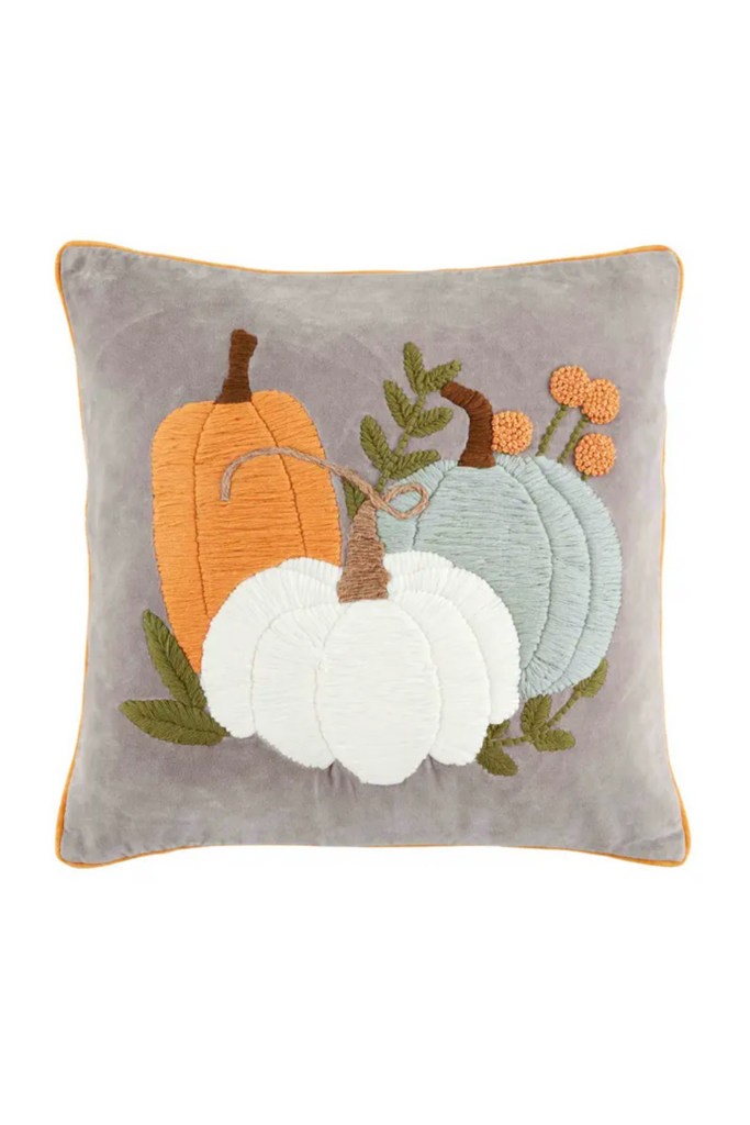 Gather Velvet Square Pillow-Pillows/Throws-Mudpie-Usher & Co - Women's Boutique Located in Atoka, OK and Durant, OK
