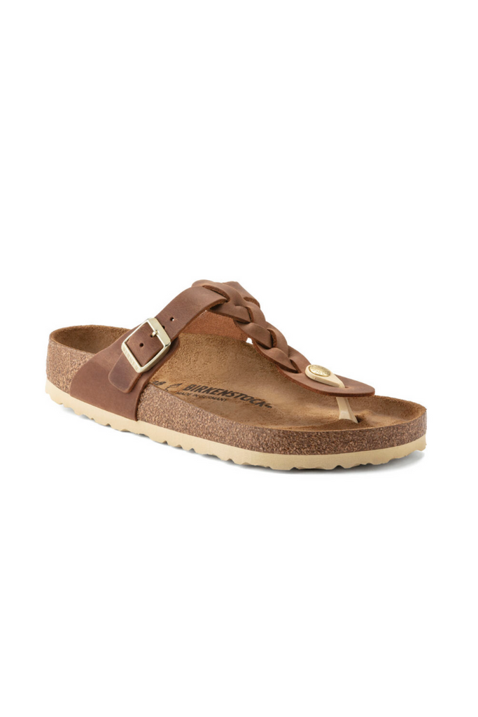 Birkenstock: Gizeh Braid, Oiled Leather-Sandals-Birkenstock-Usher & Co - Women's Boutique Located in Atoka, OK and Durant, OK