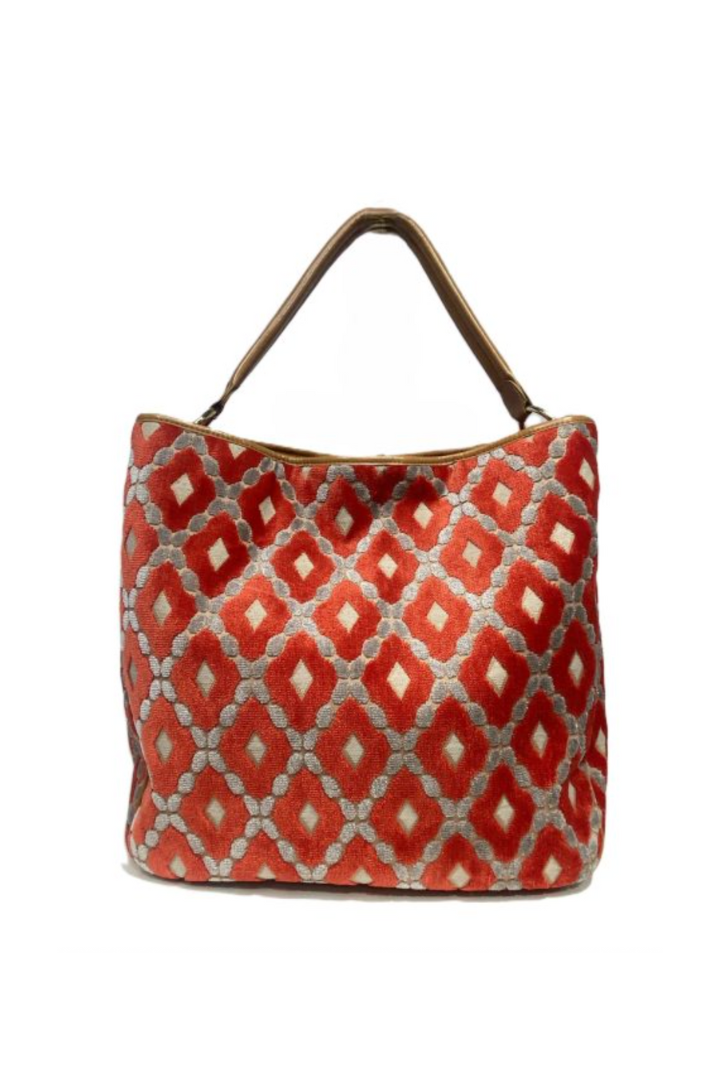 Glenda Gies: Olivia-Mango Orange Diamond-10- Bags/Wallets-Glenda Gies-Usher & Co - Women's Boutique Located in Atoka, OK and Durant, OK